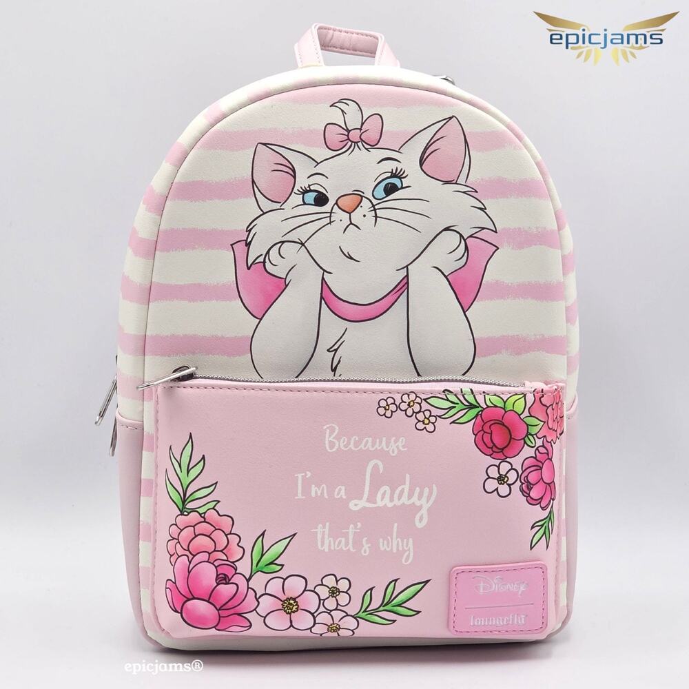 Loungefly Disney The Aristocats Marie Stripe Mini Backpack New